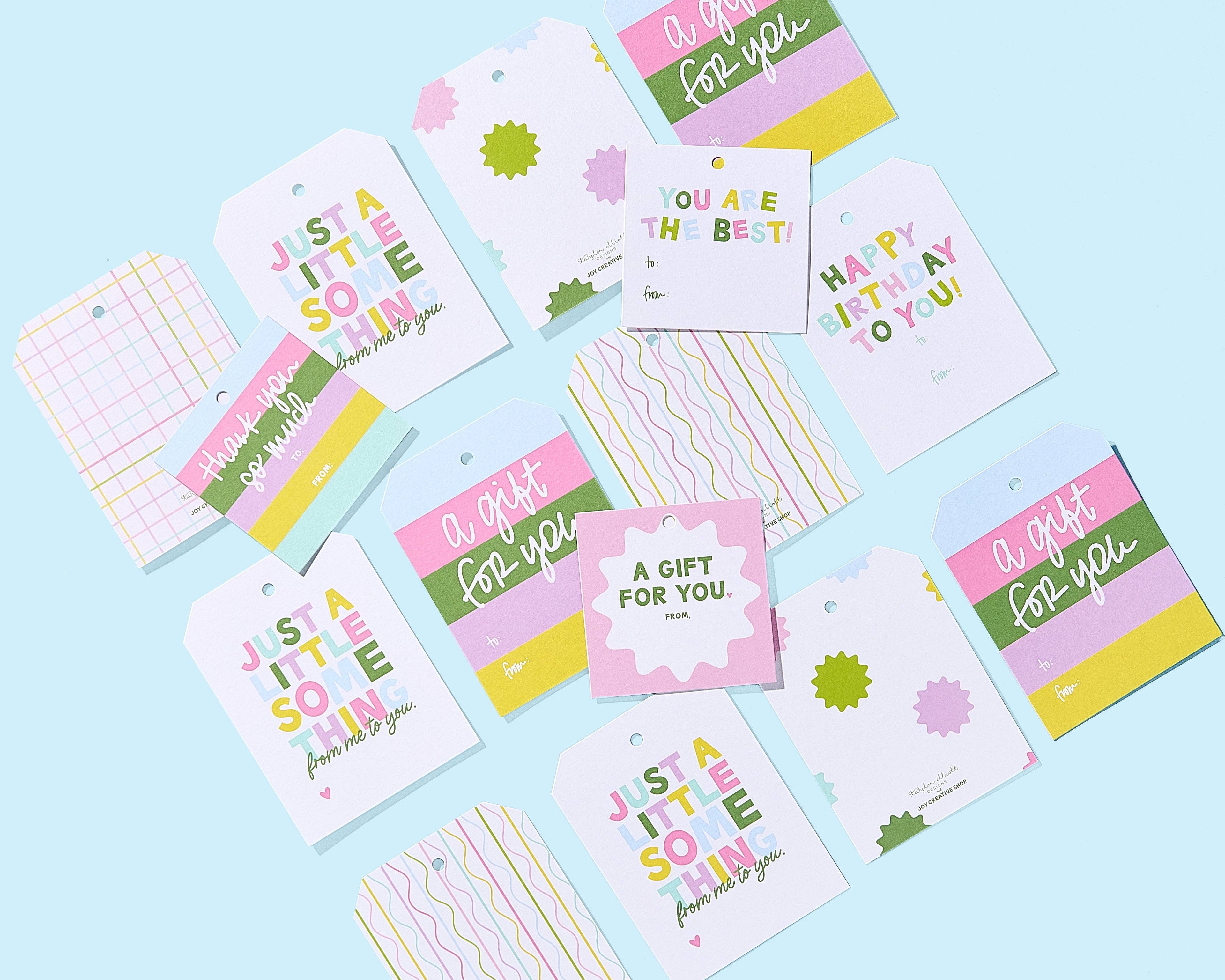 Resealable Bag of Tags w/ 24 Assorted Gift Tags - JCS Collab